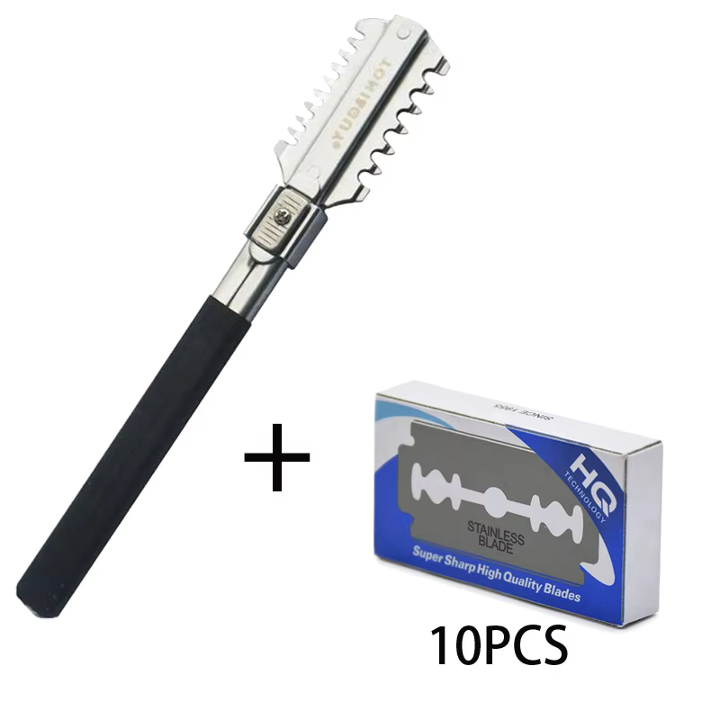 Men'S Grooming Tape - Double-Edge โกนตัดผมมีดโกนมีดใบมีดคู่มือตัดผมเครื่องมือ Beard Trimmer ร้านตัดผมจัดแต่งทรงผมอุปกรณ์เสริมชุดใบมีด
