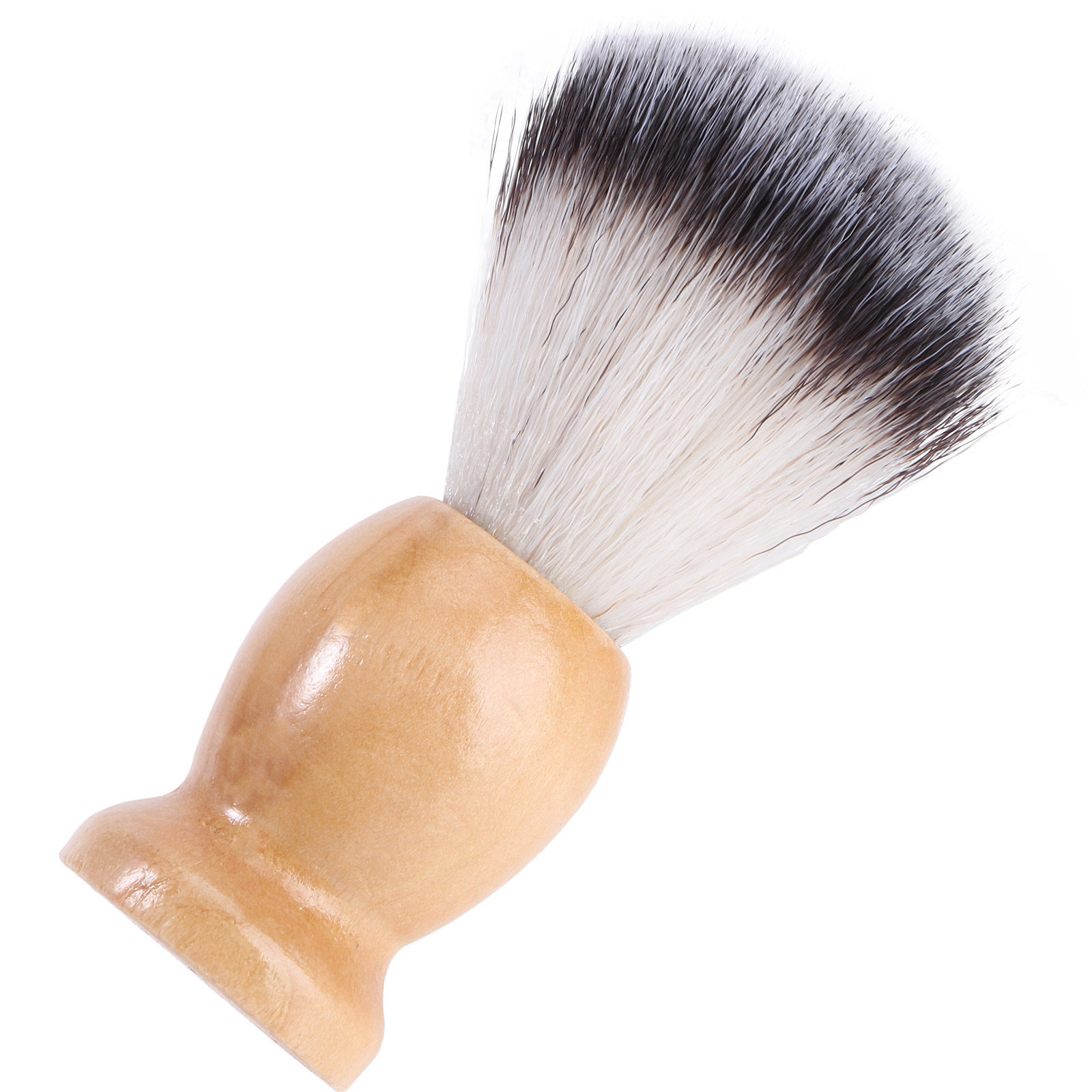 Mens Grooming Tools - แปรงสำหรับแปรงหนวดสำหรับผู้ชาย ขนแปรงไนลอนสังเคราะห์ ด้ามจับไม้ ความแข็งปานกลาง อุปกรณ์สำหรับดูแลหนวดเครา