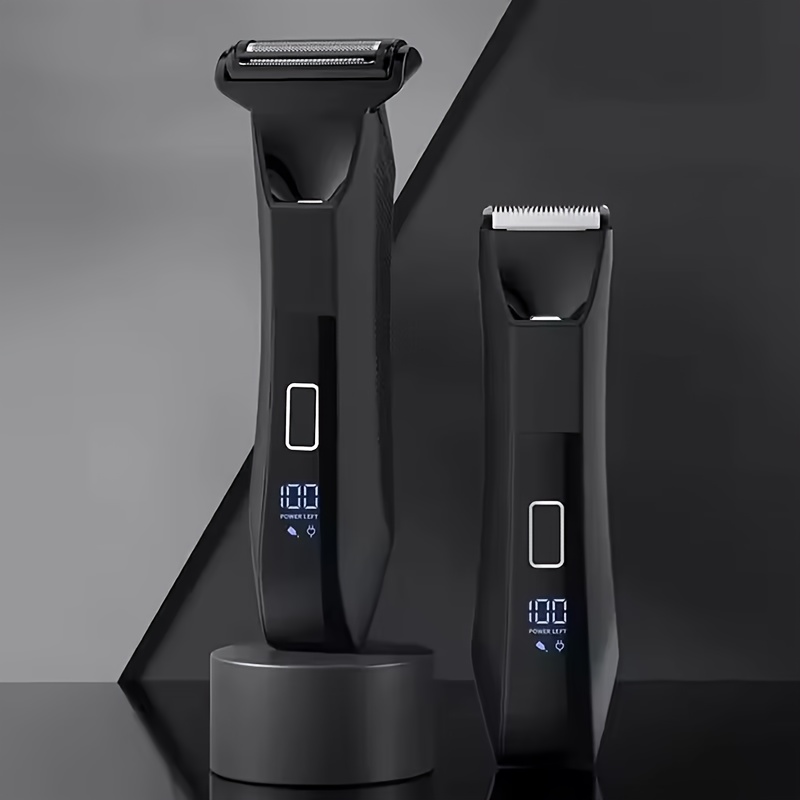 Mens Grooming Kit Bag - มีเจีย ยูปิน เครื่องโกนหนวดและตัดแต่งขนไฟฟ้า 2-in-1 จอแสดงผล LED