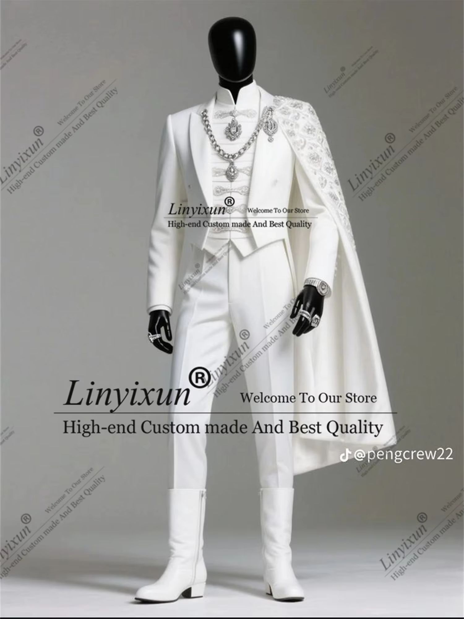 Men'S Grooming Edit - ชุดสูทปักลายสไตล์สุภาพบุรุษ รุ่น Gentleman's Edition พร้อมเสื้อคลุม สามารถปรับแต่งได้