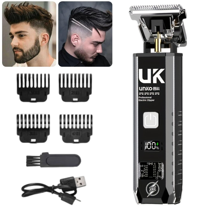 Mens Grooming Tools - เครื่องตัดผม T9 สำหรับผู้ชาย แบบไร้สาย พร้อมหวี 4