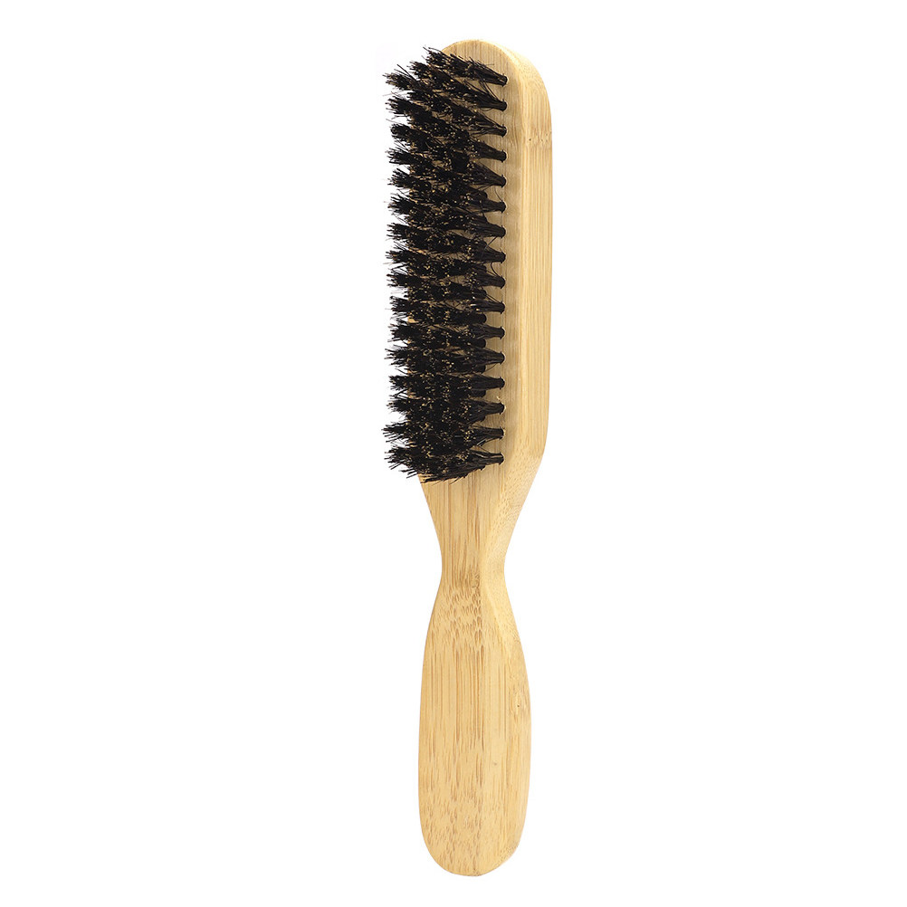 Mens Grooming Tools - แปรงขนหมูป่าสำหรับจัดแต่งหนวดเคราผู้ชาย ด้ามไม้ ขนแปรงนุ่ม หวีจัดแต่งทรงเครา แปรงสำหรับจัดระเบียบเครา