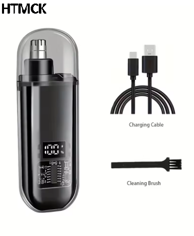 Mens Grooming Kit Bag - USB C เครื่องตัดขนจมูกแบบชาร์จไฟได้สำหรับผู้ชาย ชุดกรูมมิ่งขนาดกะทัดรัดแบบพกพา ชาร์จเร็ว