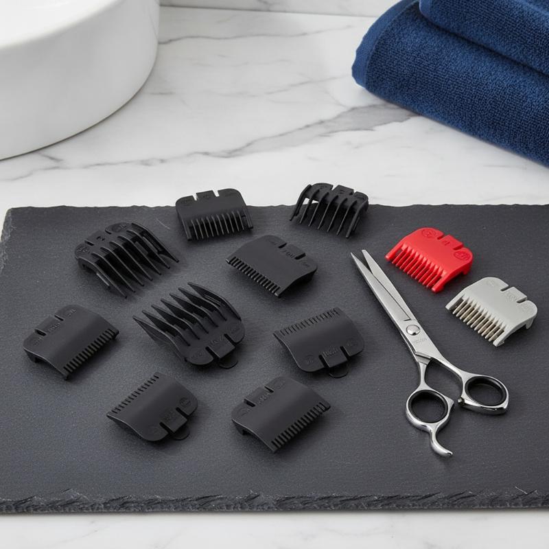 Mens Grooming Tools - ชุดหวีรองตัดผมสำหรับเครื่องตัดแต่งทรงผม อุปกรณ์เสริมสำหรับจัดแต่งทรงผม