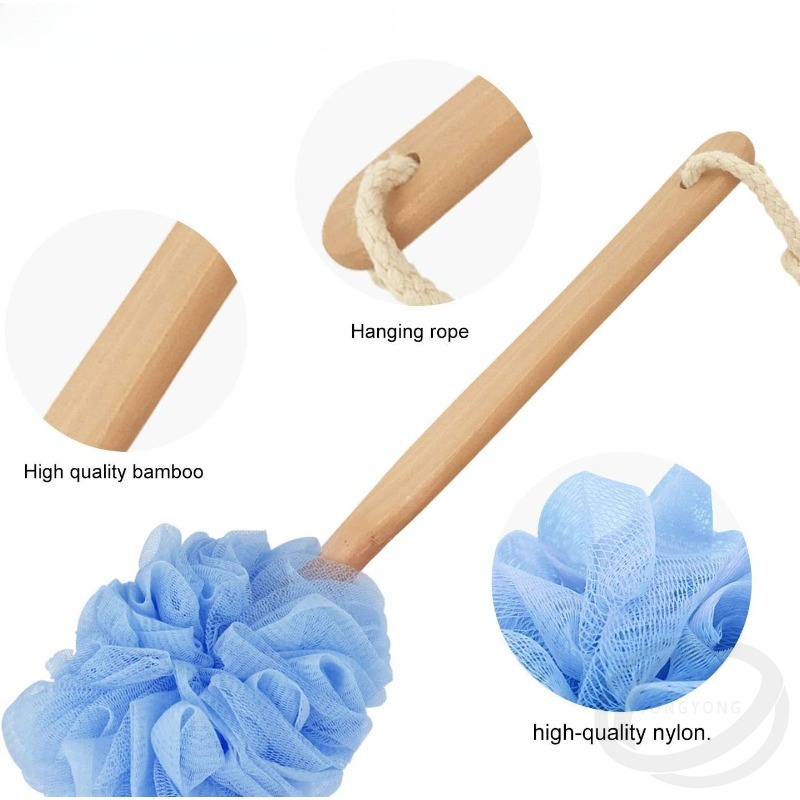 1PCS ยาวไม้แปรงอาบน้ําตาข่ายสํ - Exfoliating Scrub Mens บทวิจารณ์และราคา