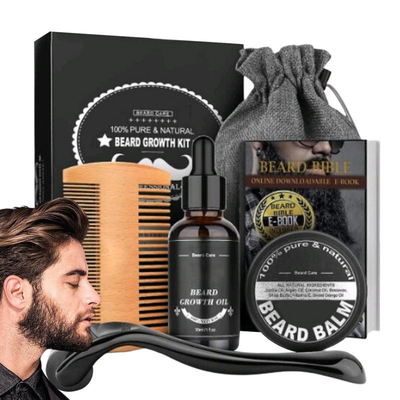 5pcs Men Beard Barba Grooming  - Mens Grooming Kit Bag บทวิจารณ์และราคา